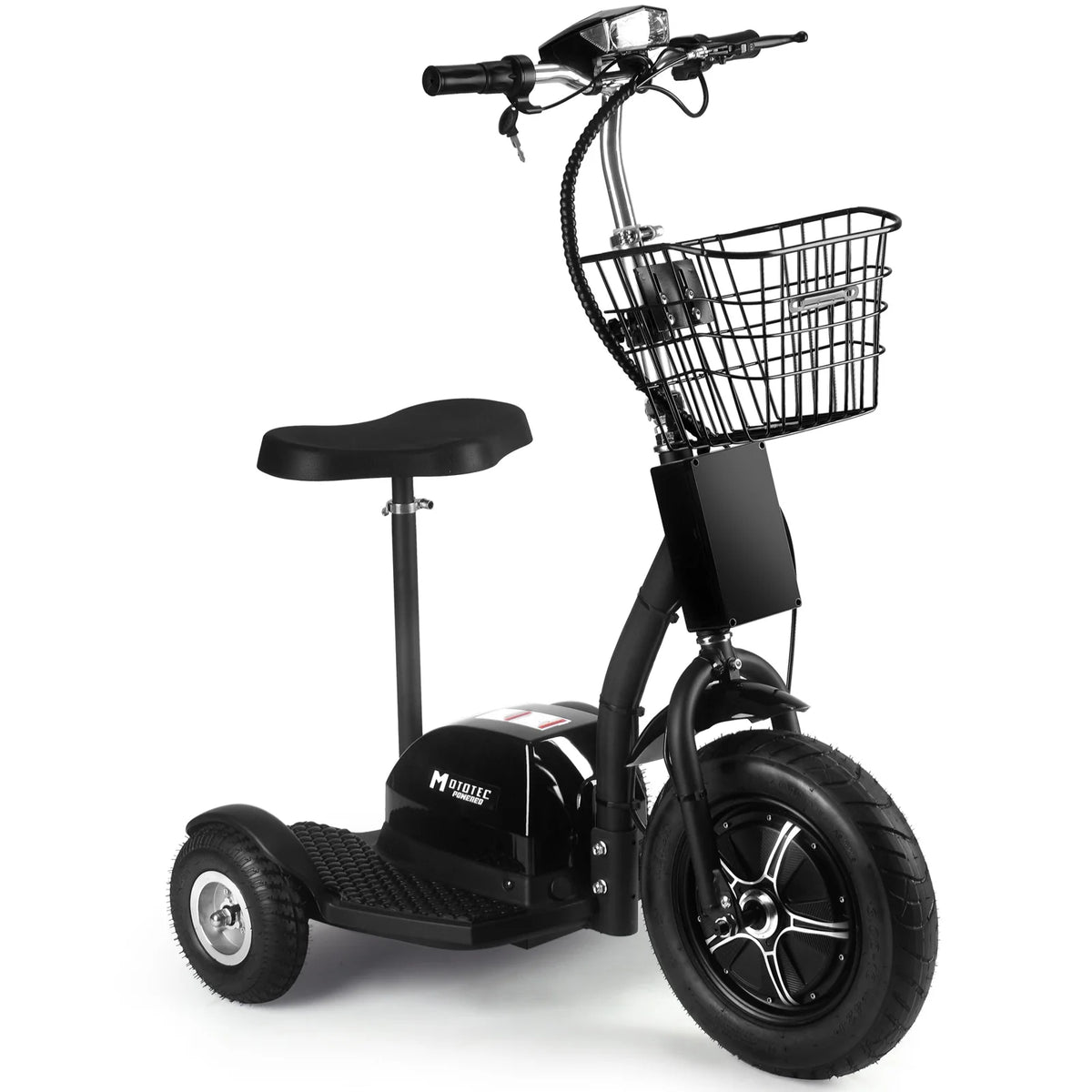 MotoTec Electric Trike 48V 500W — Standard complete product on white background