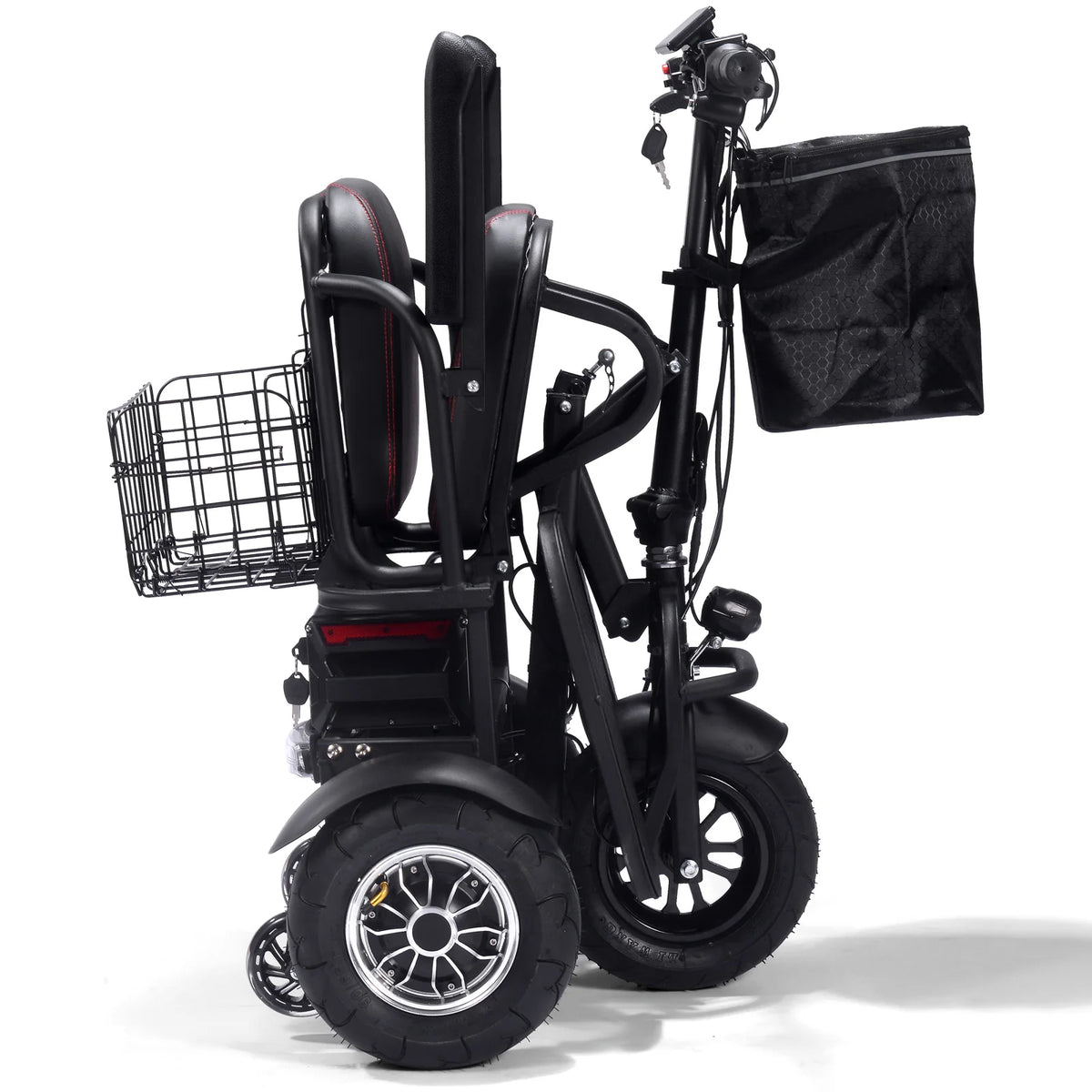 MotoTec Folding Mobility Electric Trike 48V 1000W Dual Motor Lithium — Black supplier product view 7