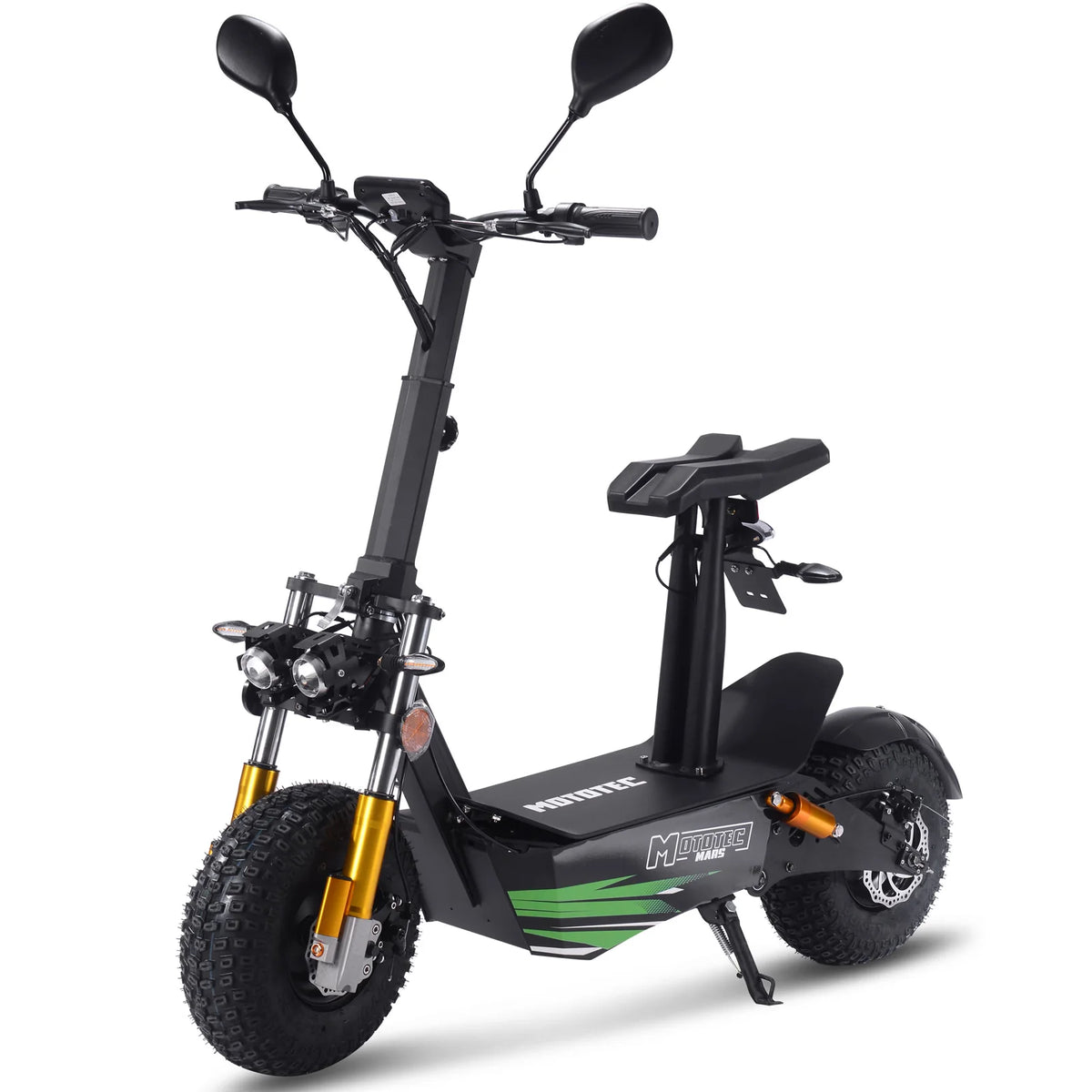 MotoTec Mars 60V 3500W Lithium Electric Scooter — Standard complete product on white background