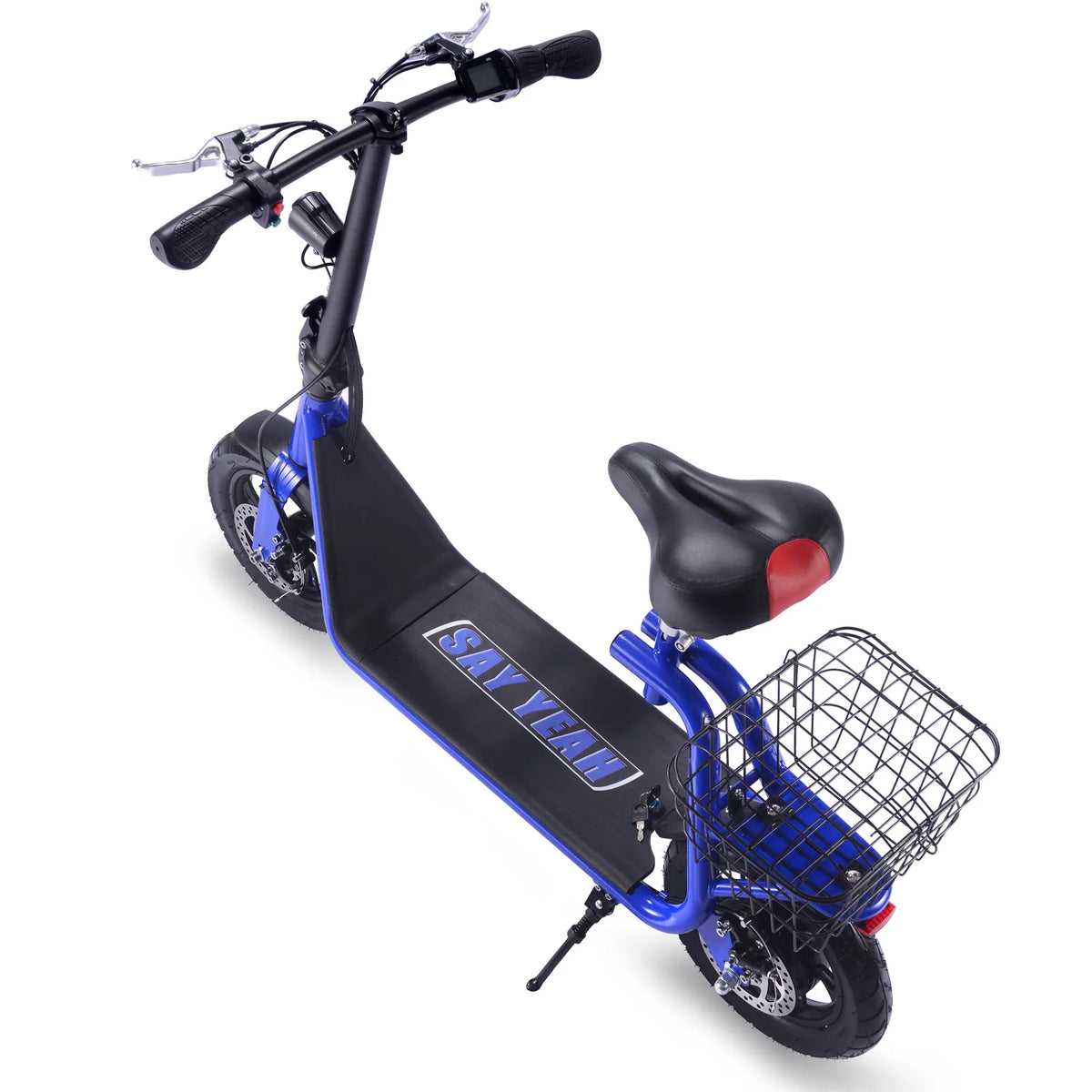 MotoTec Metro 36V 500W Lithium Electric Scooter — Blue supplier product view 3