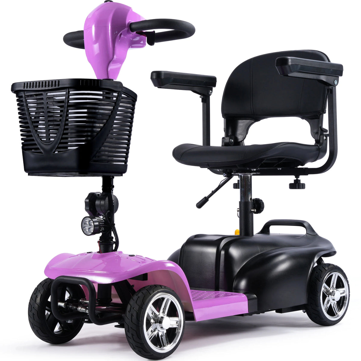 MotoTec Mobility 24V 250W electric scooter in Pink, front three-quarter view