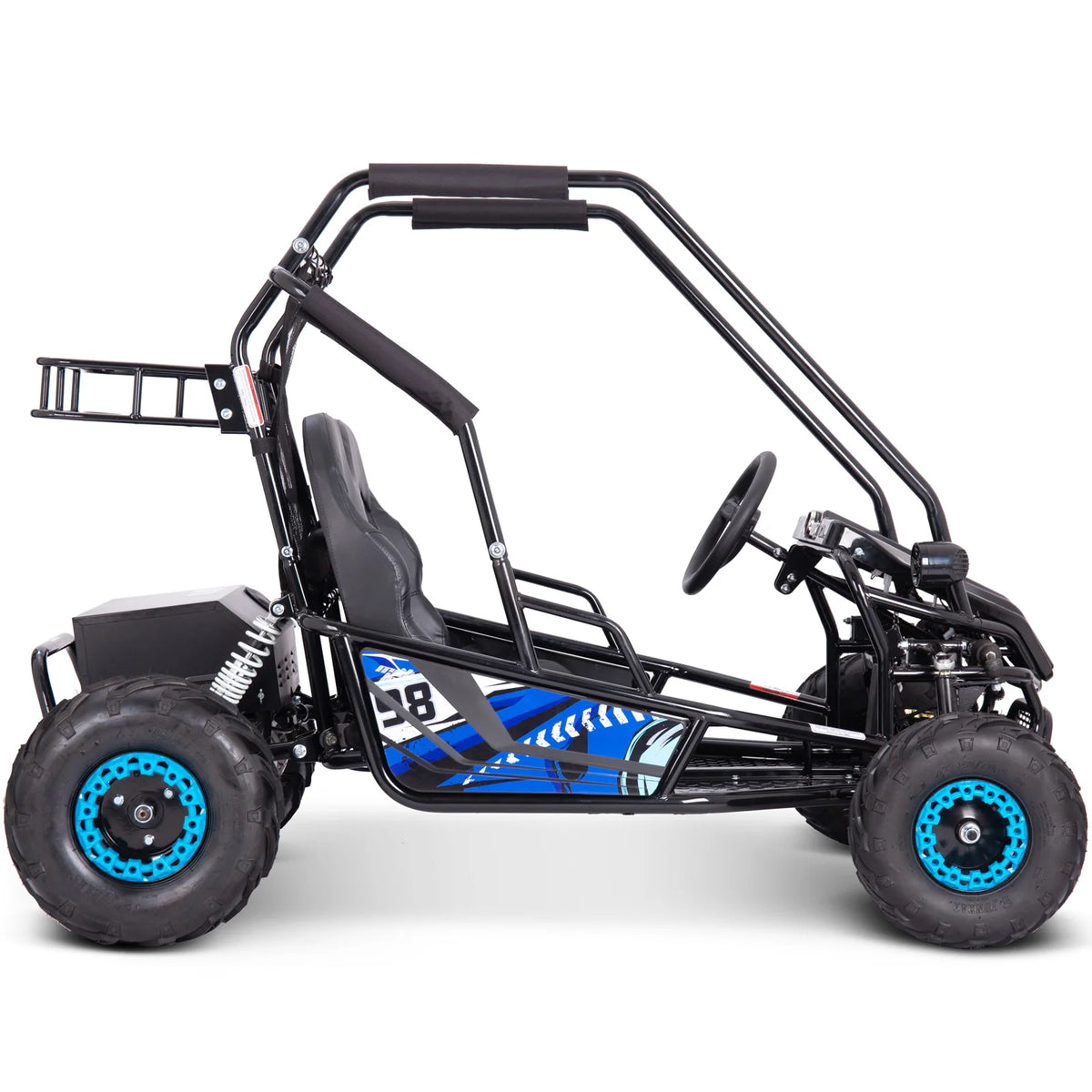 MotoTec Mud Monster XL 60V 2000W Electric Go Kart Full Suspension — Blue supplier product view 5