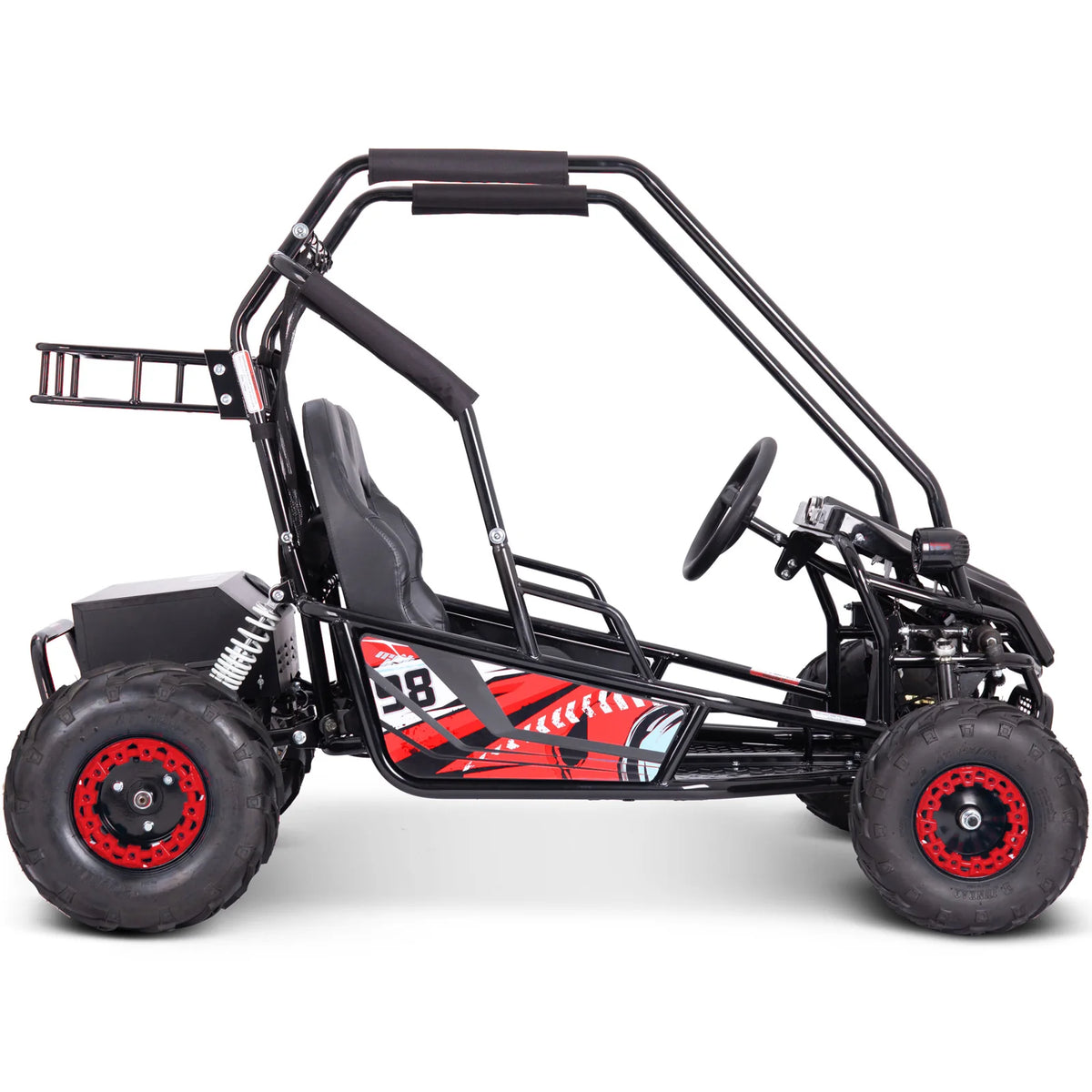 MotoTec Mud Monster XL 60V 2000W Electric Go Kart Full Suspension — Red supplier product view 4
