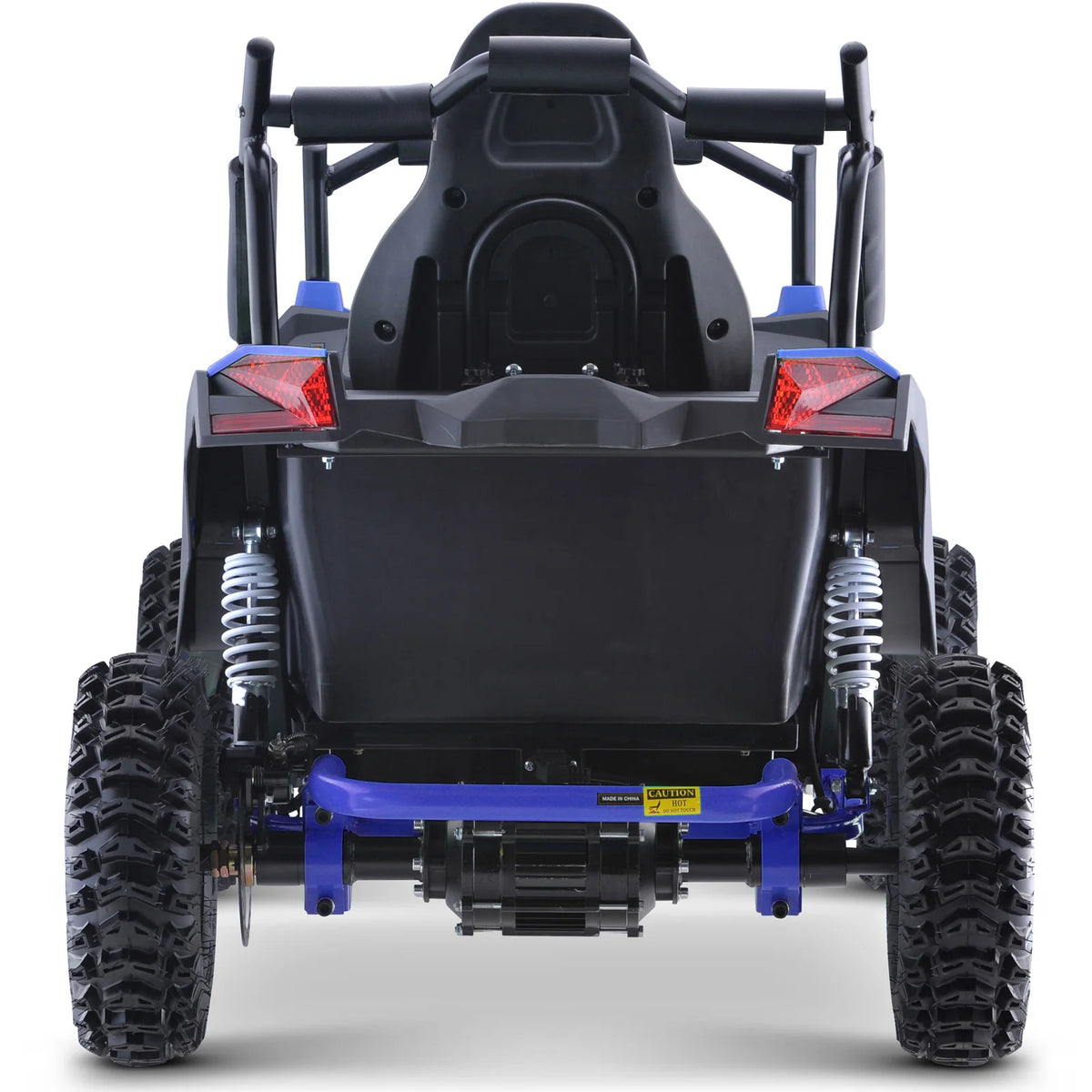 MotoTec Raider Kids UTV 48V 1200W Full Suspension — Blue supplier product view 3