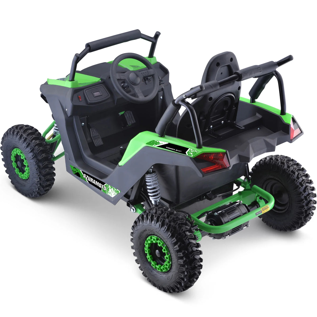 MotoTec Raider Kids UTV 48V 1200W Full Suspension — Green supplier product view 2
