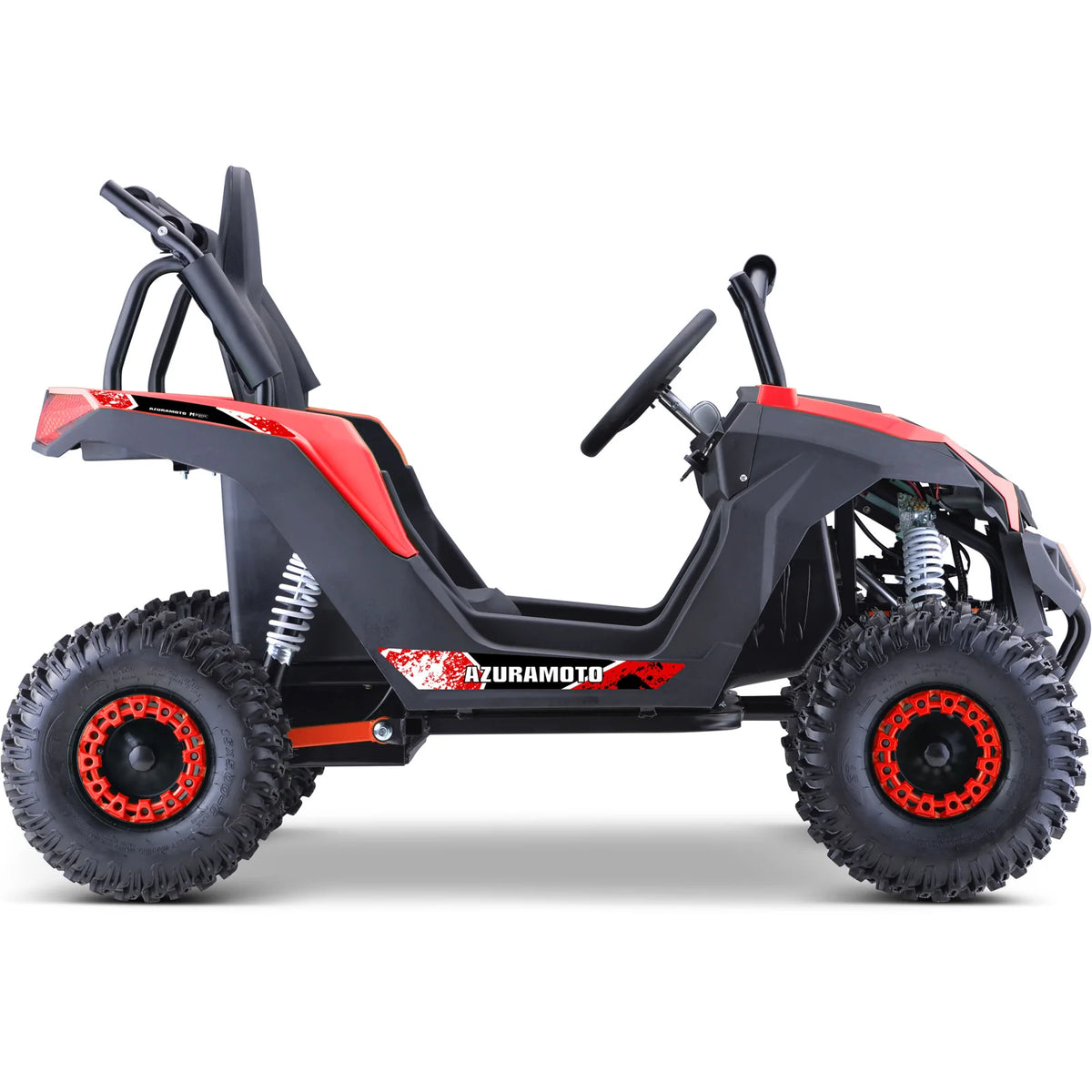 MotoTec Raider Kids UTV 48V 1200W Full Suspension — Red supplier product view 4