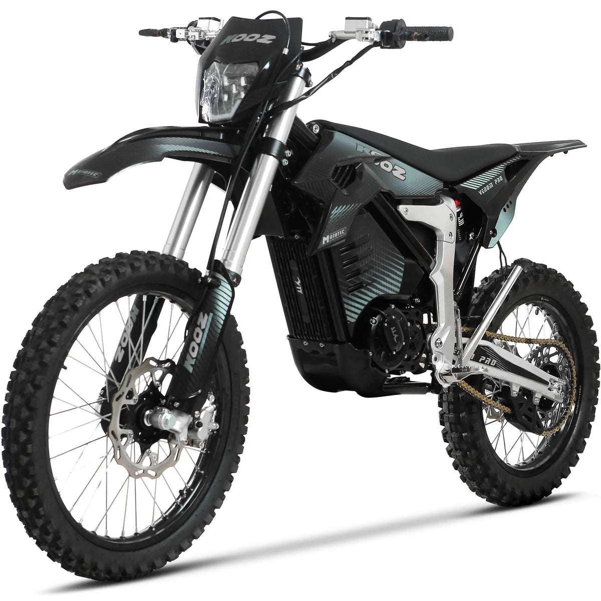 MotoTec Venom 72V 30000W Peak Electric Dirt Bike — Black supplier product view 2