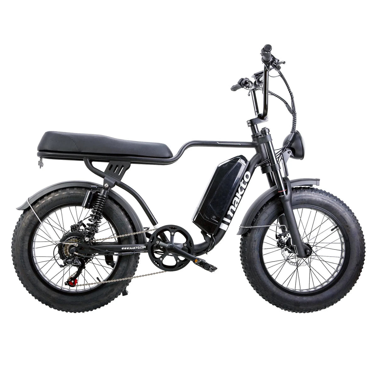 NAKTO F2 Plus fat-tire electric bike fully visible on a white background