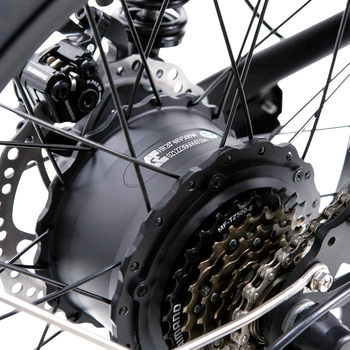 NAKTO F2 Plus rear hub motor detail