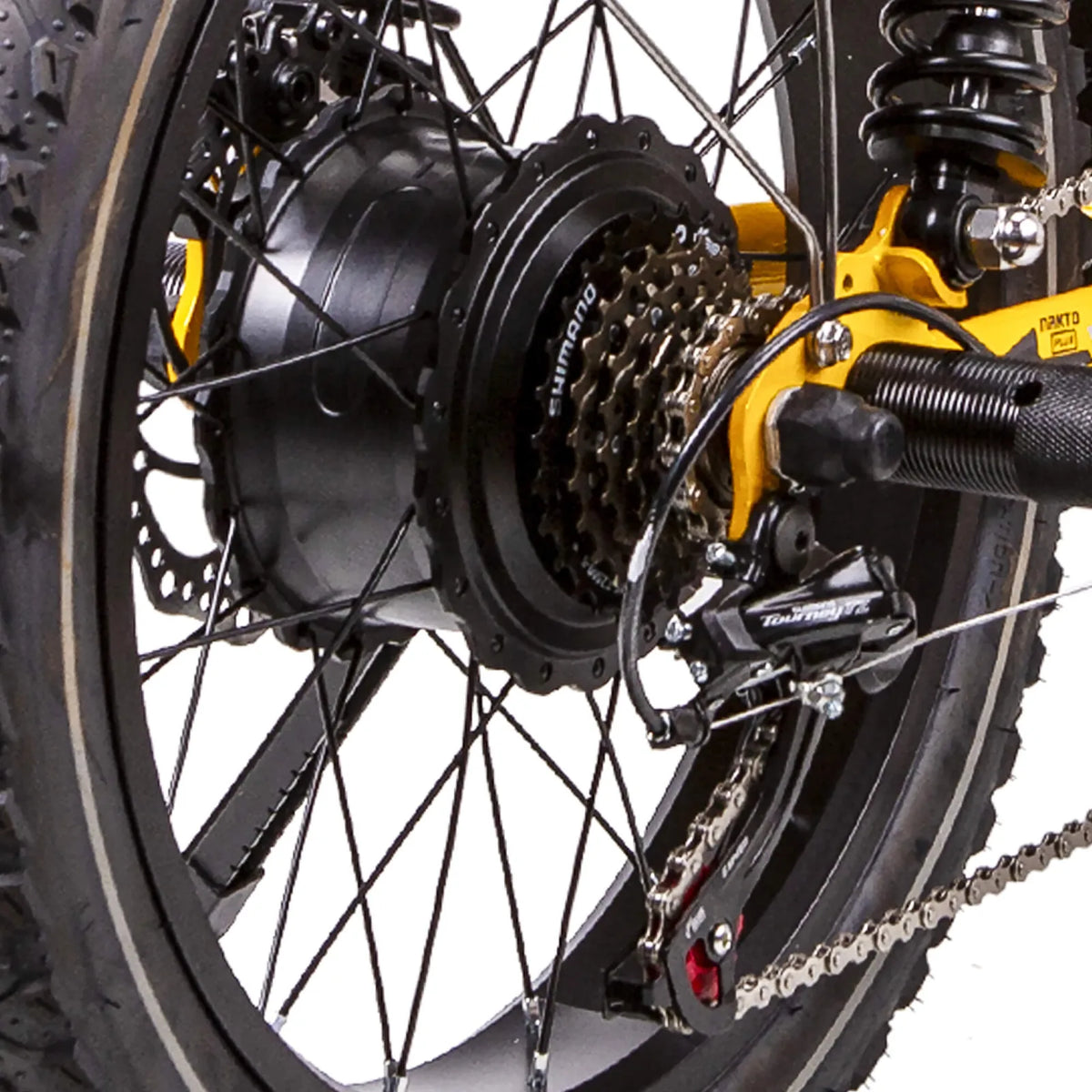 NAKTO F4 rear hub motor detail