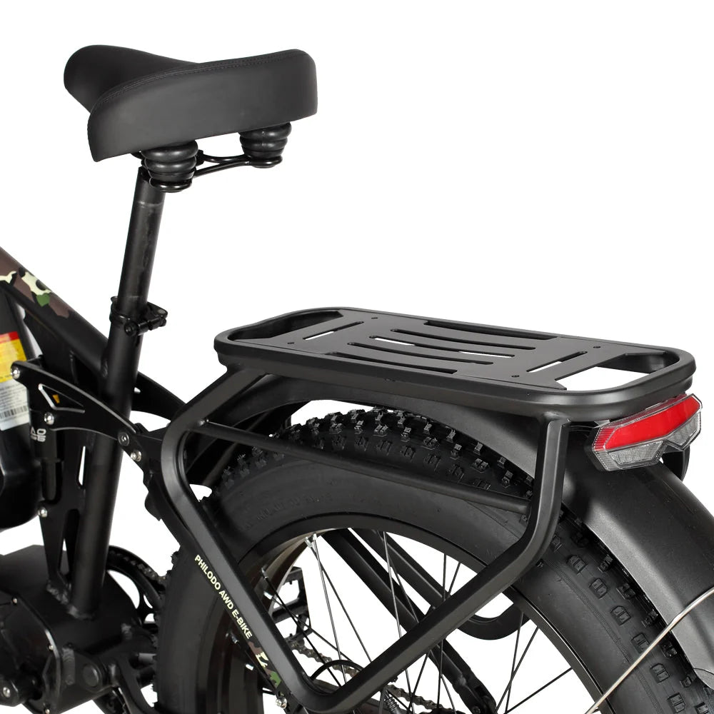 PHILODO Forester rear rack, saddle and rear light