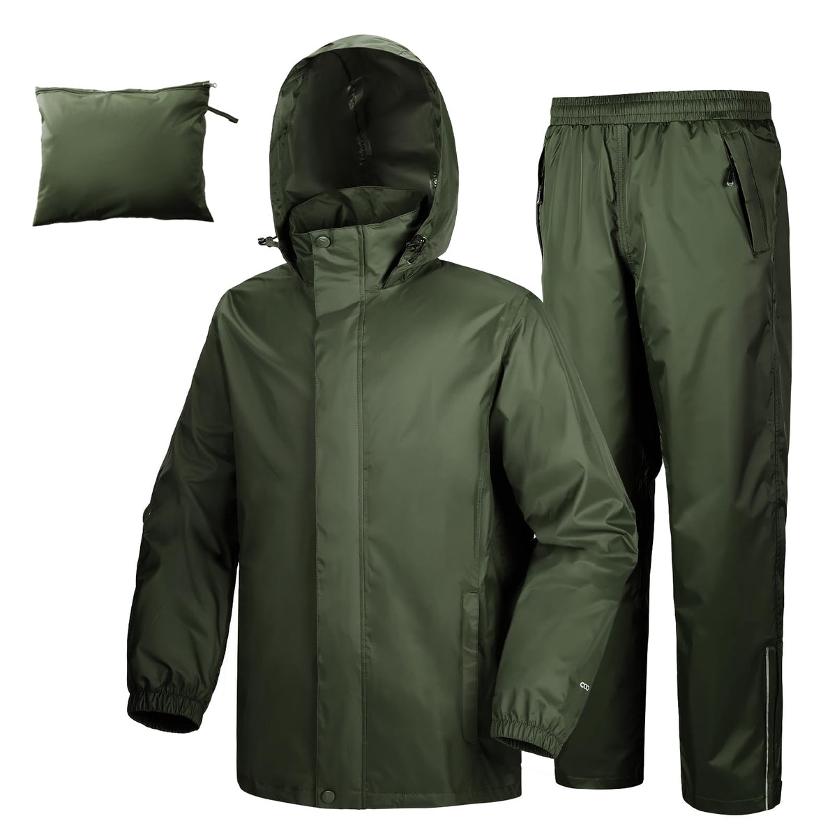 Men’s Packable Rain Jacket and Trousers Set