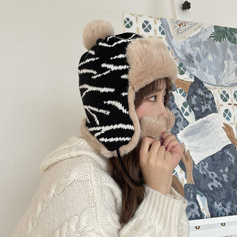 Women’s Knitted Winter Earflap Hat