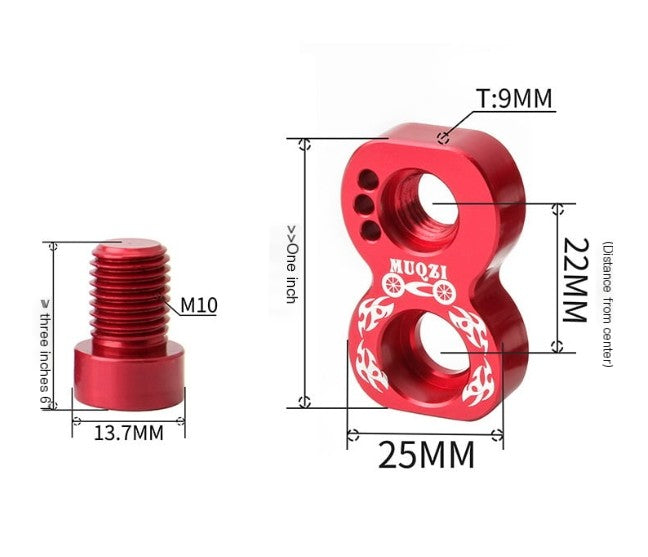 Supplier V-brake extender dimension diagram