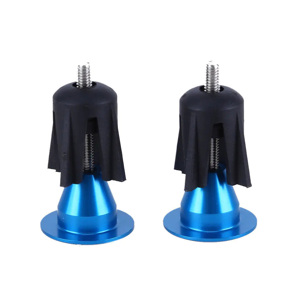 blue — Bicycle handlebar end plugs