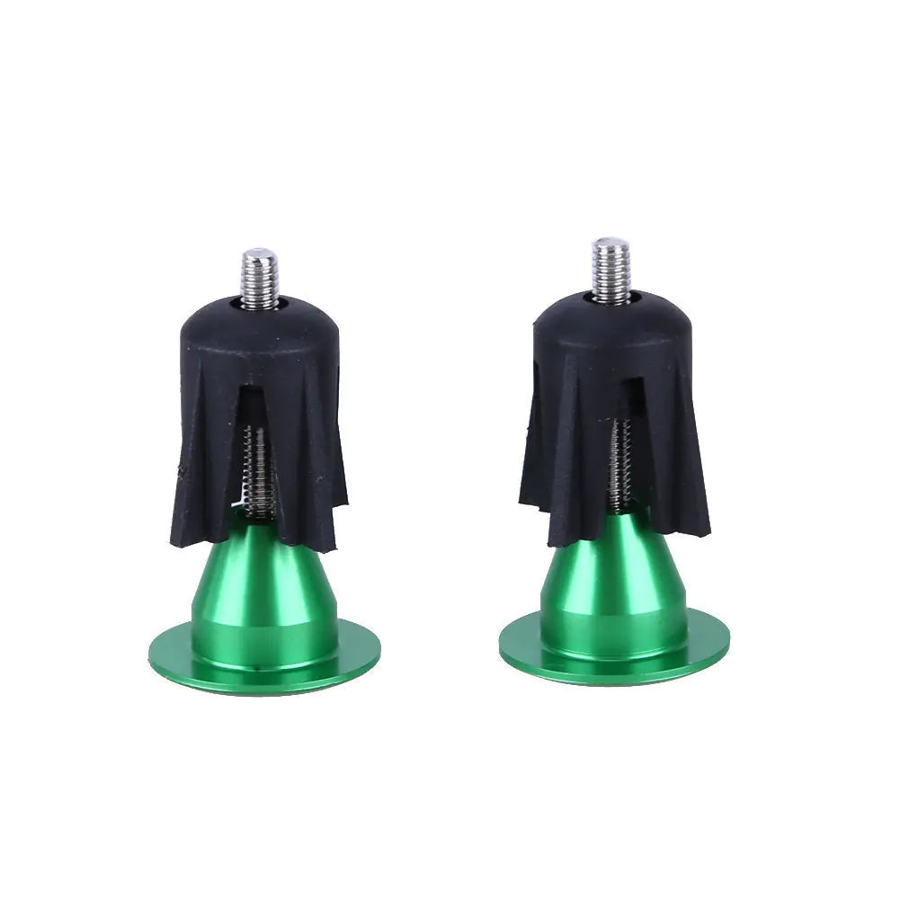green — Bicycle handlebar end plugs