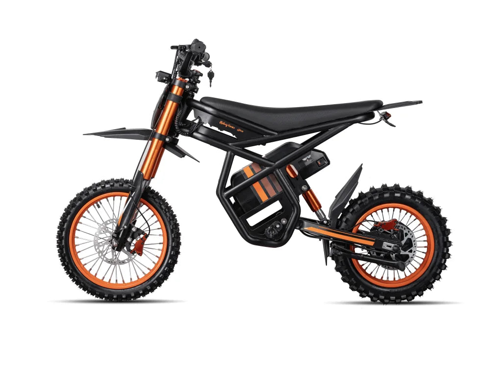Riding Times GT54 electric mini dirt bike side profile on white background