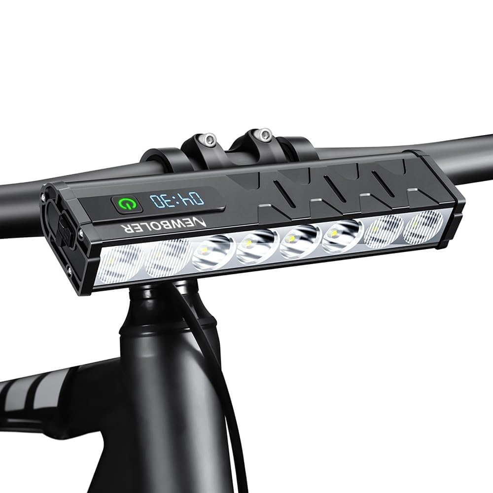 USB Rechargeable Front Bike Light with Digital Display