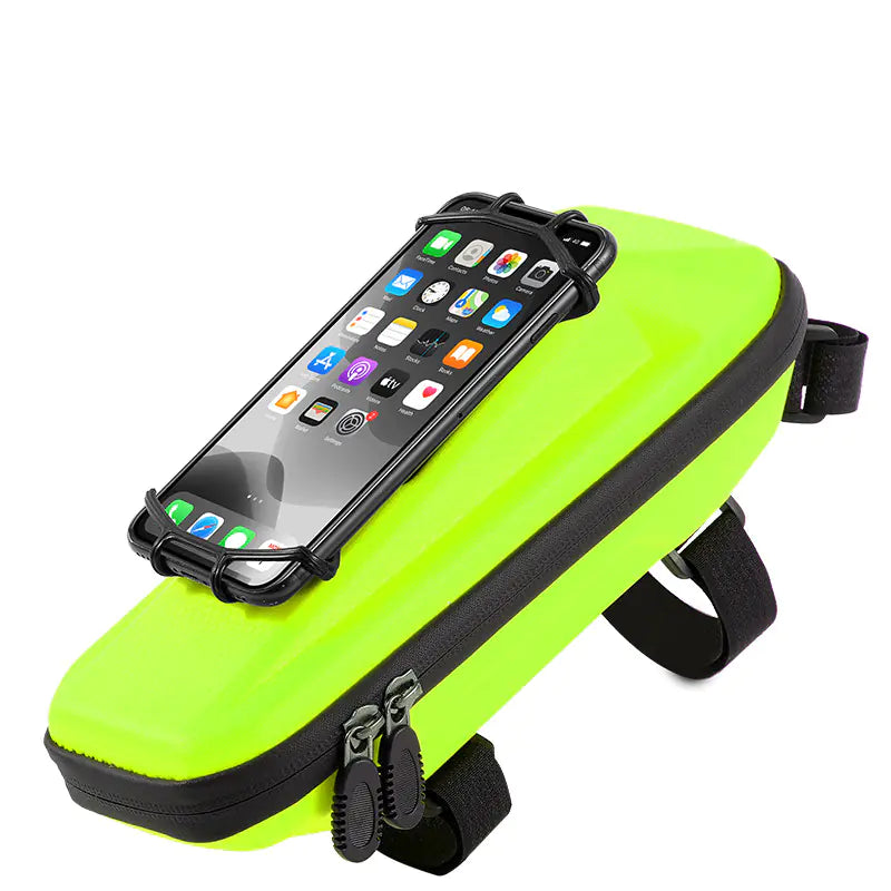 Yellow EVA bicycle top-tube bag — exact supplier SKU photo