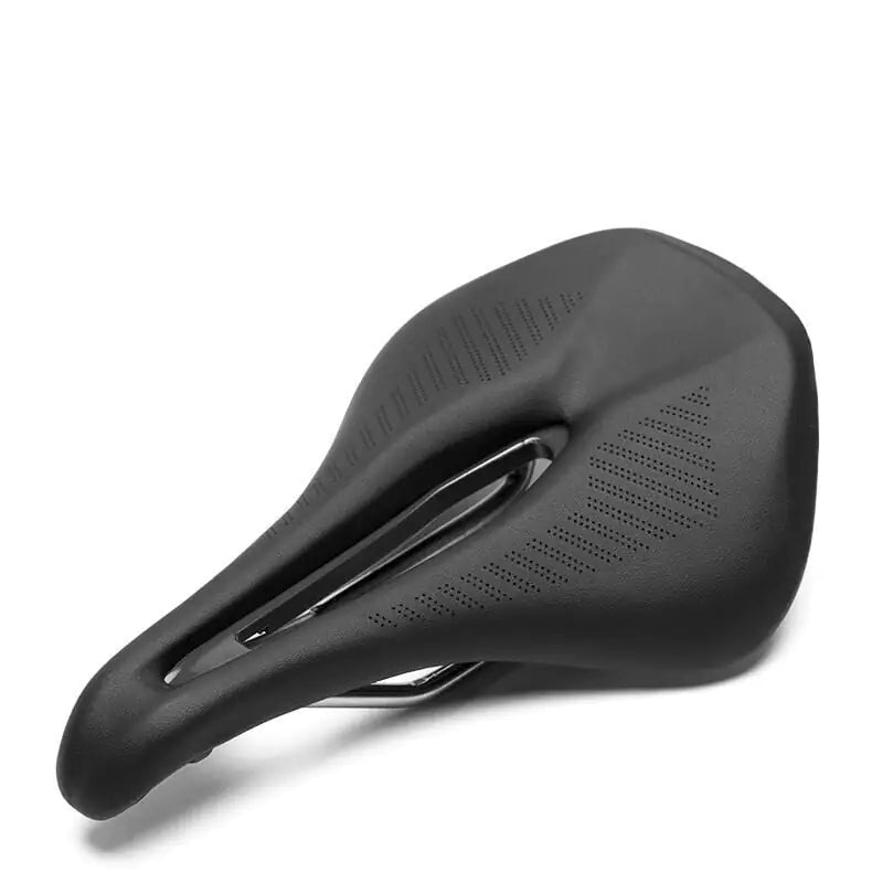 Black hollow-centre bicycle saddle — exact supplier SKU photo