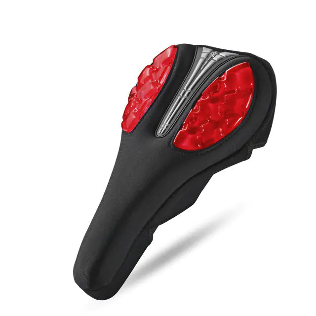 Gel bicycle saddle cover, Red / Lycra supplier option