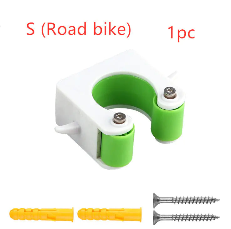 Bicycle parking buckle, supplier Green / Road bike / 1pc; pack label shown, full fixing quantity unverified