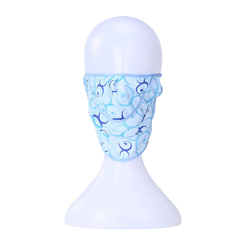 Blue Print cycling face cover