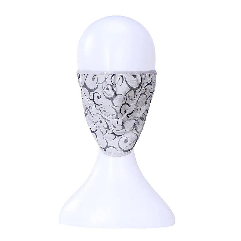 Grey Print cycling face cover