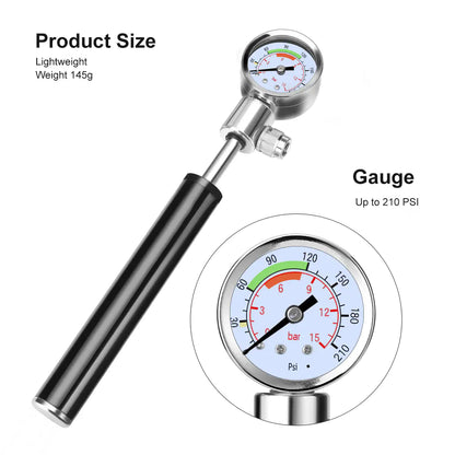 Portable High-Pressure Bicycle Pump for Mountain Bikes