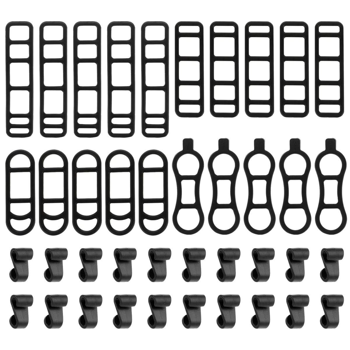 JJUNW 40 Pcs Bicycle Flashlight Holder Bicycle Silicone Holder Bicycle Frame Light Buckle Tube Accessories Silicone Band for Lighting Parts and Accessories Holder Most Bicycle Light Handlebar
