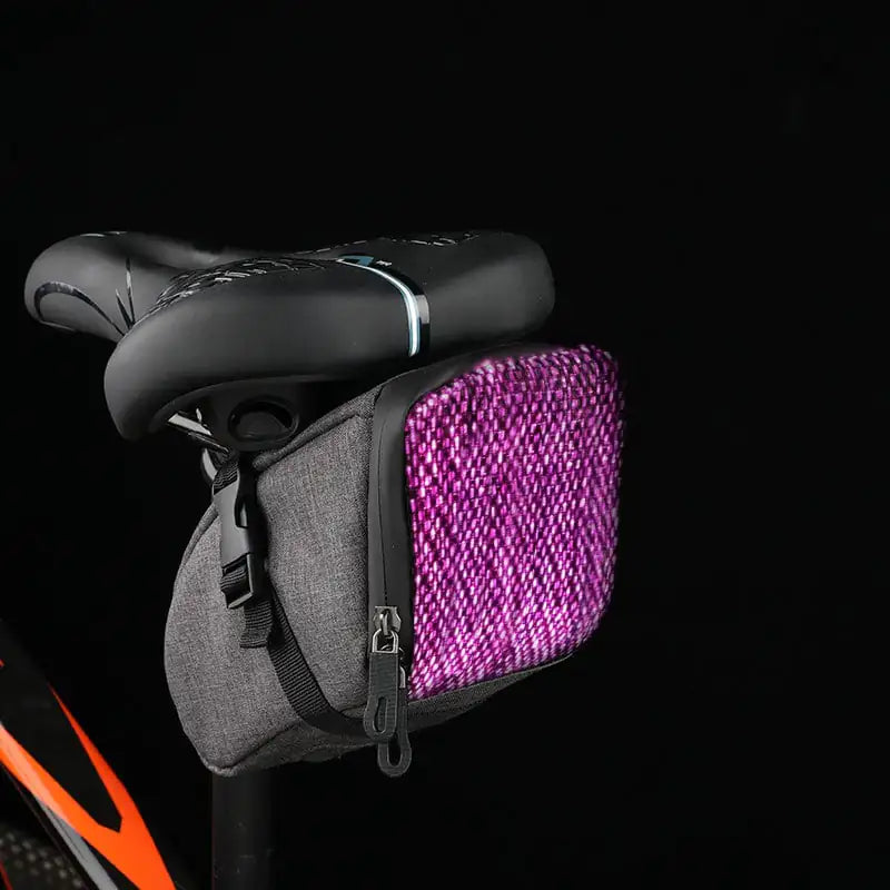 Bicycle Saddle Bag with Warning Light