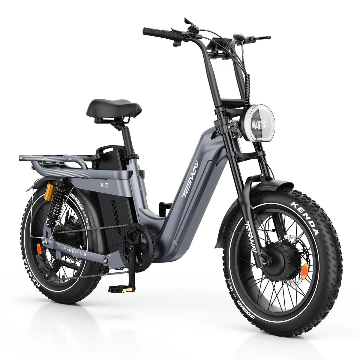 TESWAY X5 AWD electric bike hydraulic brake detail