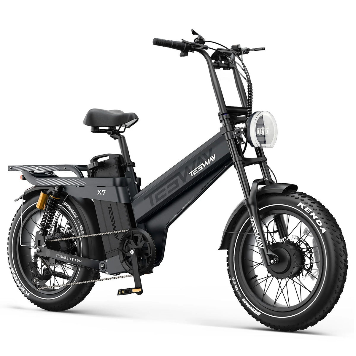 TESWAY X7 AWD electric bike frame detail