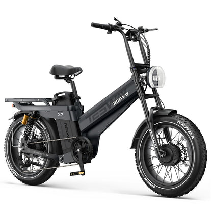 TESWAY X7 AWD electric bike frame detail