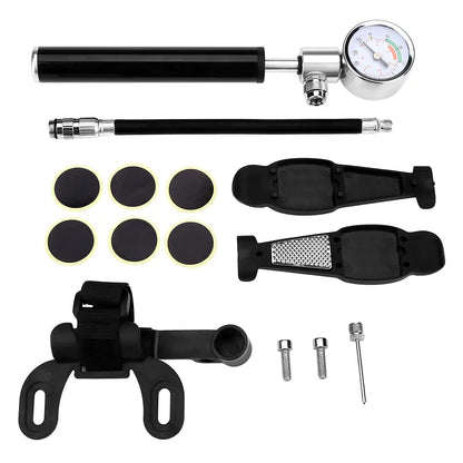 Portable High-Pressure Bicycle Pump for Mountain Bikes