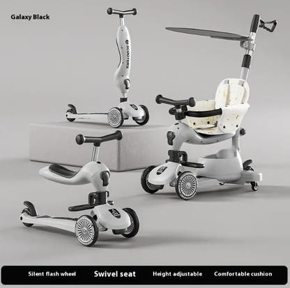 3-in-1 Kids Scooter 0–6 Years – Push, Ride-On & Balance Scooter with Sunshade – product image 12