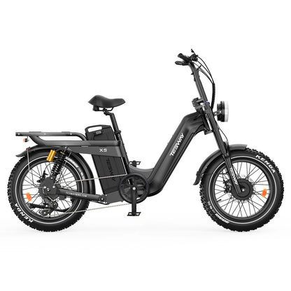 TESWAY X5 AWD electric bike frame detail