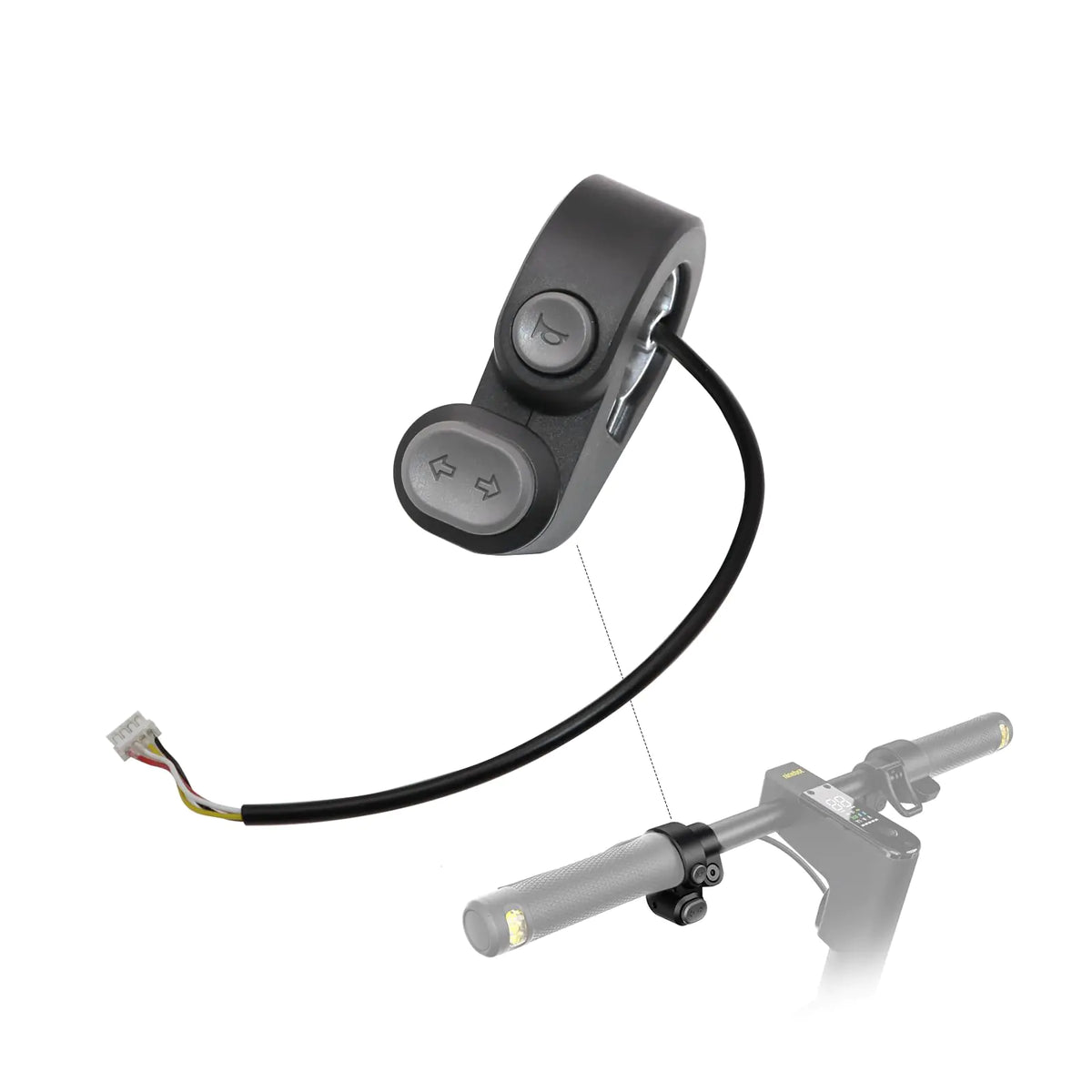Scooter Horn Turn Signal Switch Compatible with Ninebot by Segway MAX G2 G65 Max2 Kickscooter Horn Switch Turn Signal Switch Replacement Original Accessories