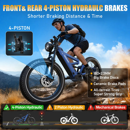 TESWAY X9 Ultra electric bike all-terrain riding view