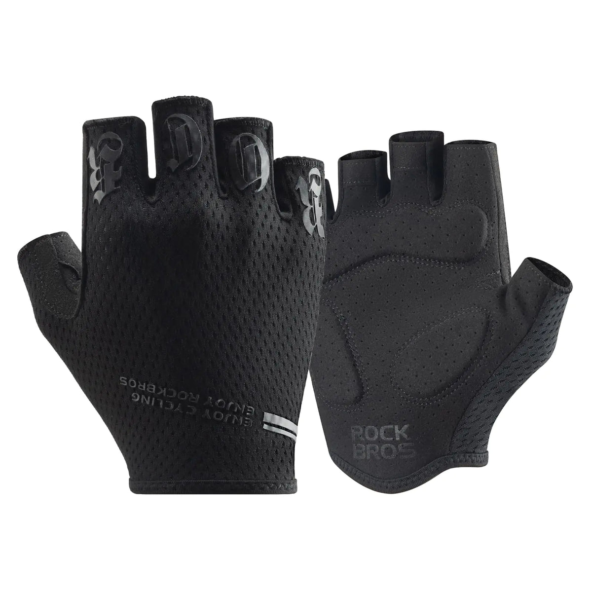 ROCKBROS Cycling Gloves for Men Women - Half Finger Breathable Bike Gloves - Shock-Absorbing Padded Gloves for Cycling Workout Outdoor Sports
