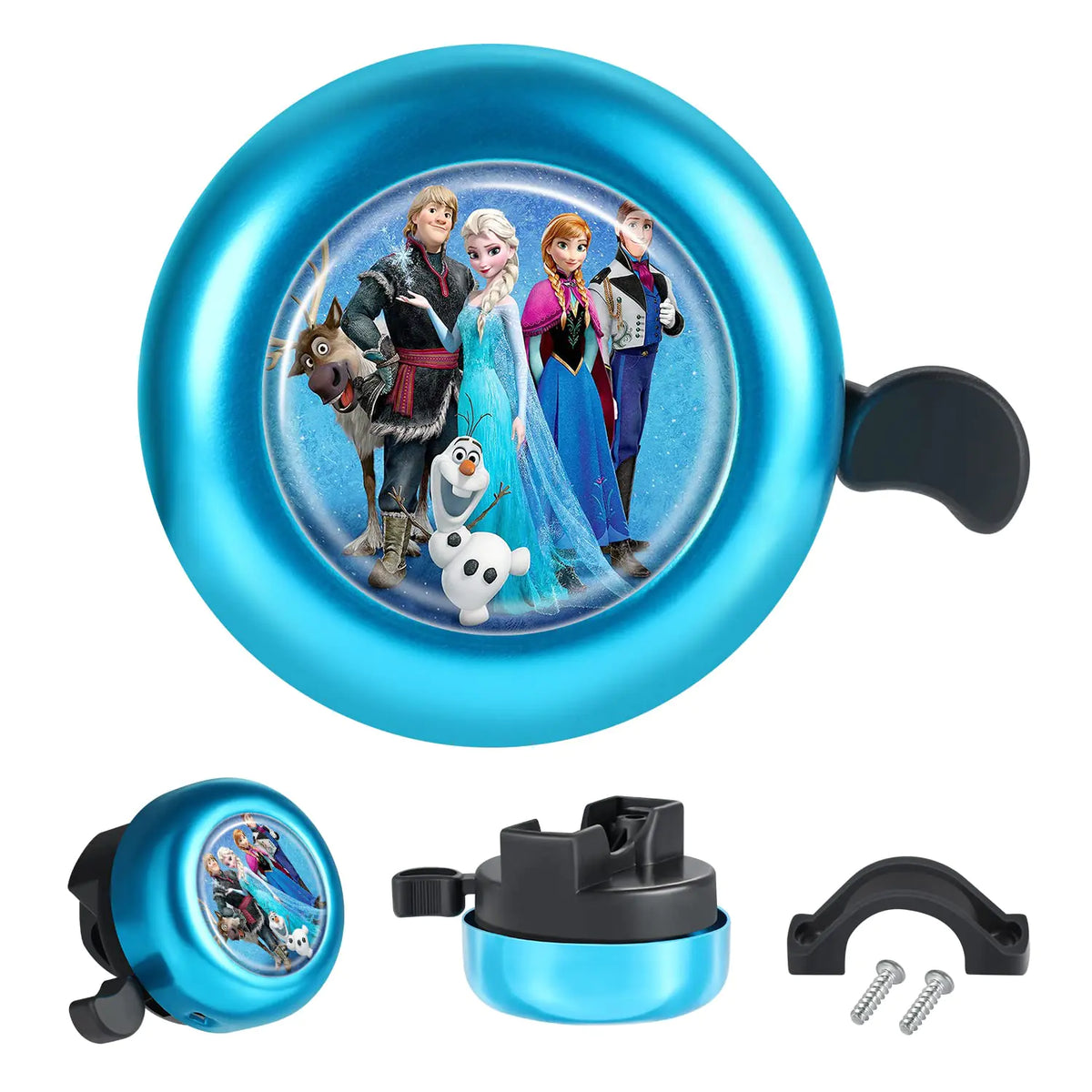 Akkya Bike Bicycle Bell Horn for Kids Cute Cartoon Princess Cycling Handlebars Knee Scooter Accessories for Girls Boys Electric Mountain Bike Ring Bell Biking Bicicle Accessories Loud (Blue)
