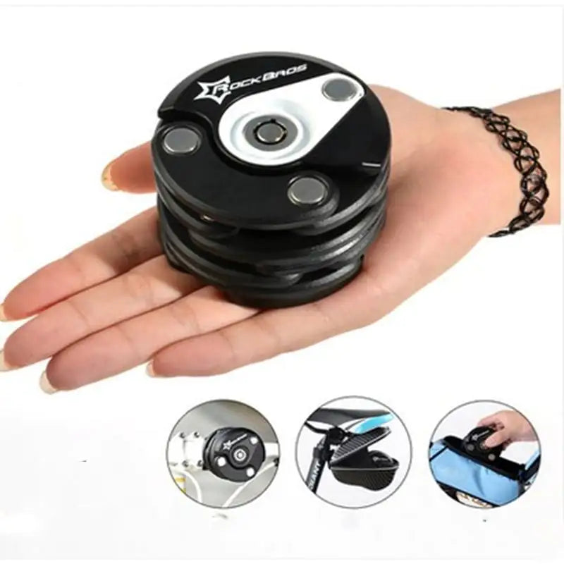 Folding Lock with Bicycle Chain Strip Design