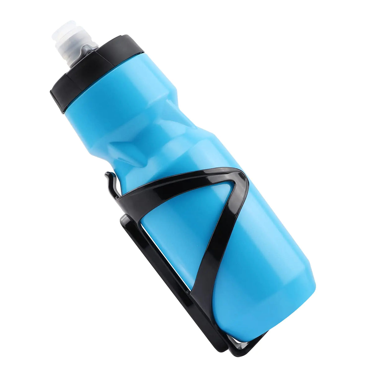EYANTRICK 24oz Bike Water Bottle Squeeze Cycling Water Bottle BPA-free with Durable Ultra-lightweight Plastic Universal Water Bottle Holder for Outdoor Riding Bike (Blue)