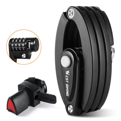 Folding Bicycle Lock for Mountain Bikes and Gear