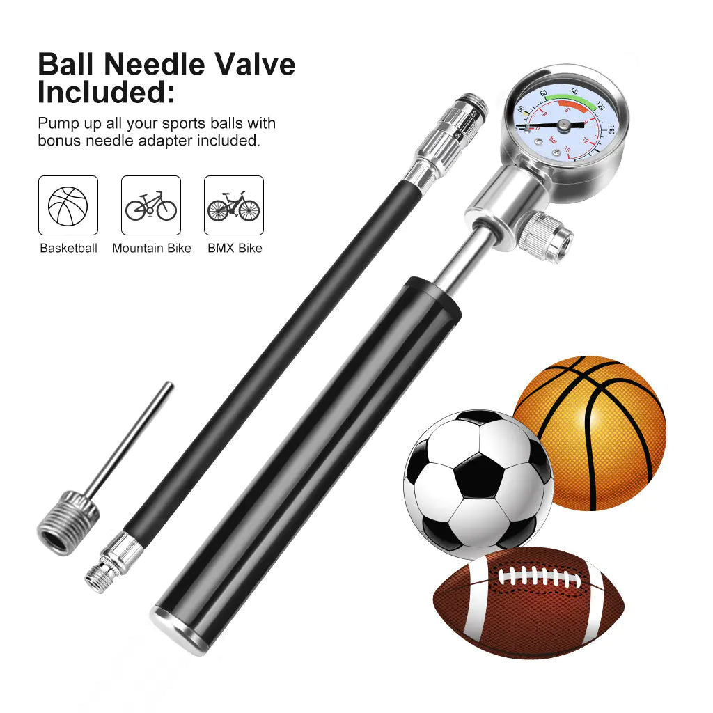 Portable High-Pressure Bicycle Pump for Mountain Bikes