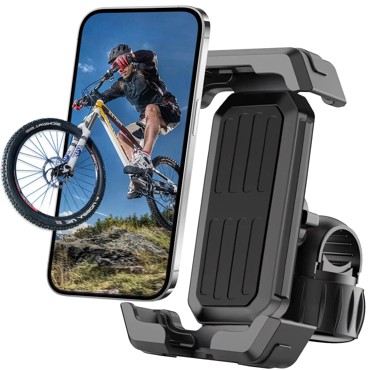 Victoper Bike Phone Holder Motorcycle Handlebar Cell Phone Clamp Motorcycle Phone Mount Scooter Phone Clip for 5.5" to 6.7" Smartphones for Bicycle Electrict Vehicle Mountain Bike