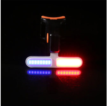 USB Rechargeable Bicycle Tail Light for Night Riding — The word warning option
