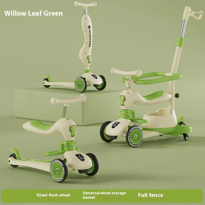 3-in-1 Kids Scooter 0–6 Years – Push, Ride-On & Balance Scooter with Sunshade – product image 7