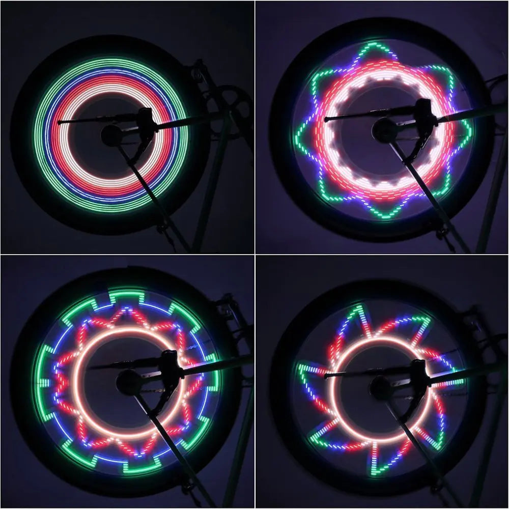 Bicycle Light with Spinning Wheel Effect