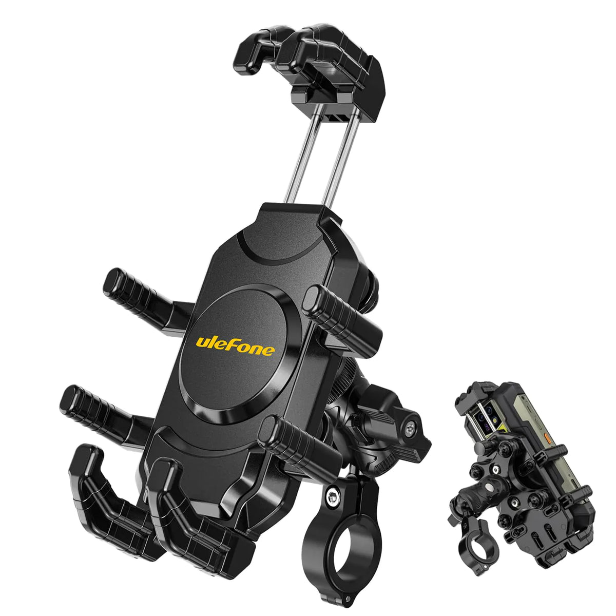Ulefone Armor Mount Pro (AM02) Phone Mount for Bicycle MotorcycleScooter for Phones from 6.1" - 7.2" max. 1.22" Thickness